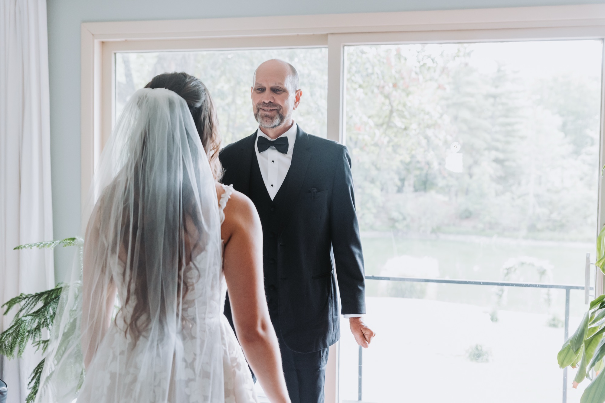 Bride and Father First Look Justin Bailey Media